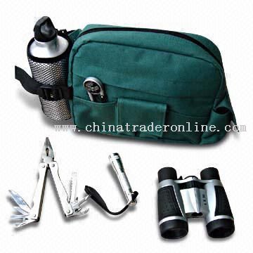 15-in-1 Stainless Steel Camping Tool Kit with 500mL Aluminum Water Bottle